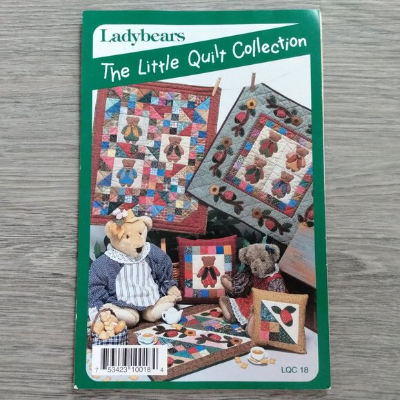 Vintage Doll Size Quilt Sewing Pattern Bear Ladybears Scrap Patchwork Applique - Picture 1 of 10